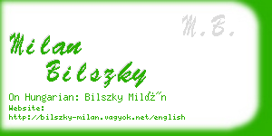 milan bilszky business card